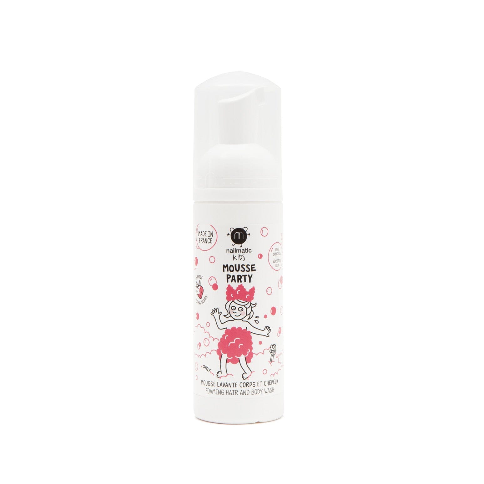 MOUSSE LAVANTE CORPS CHEVEUX FRAISE - Nailmatic 721MPFRAISE 3760229895876