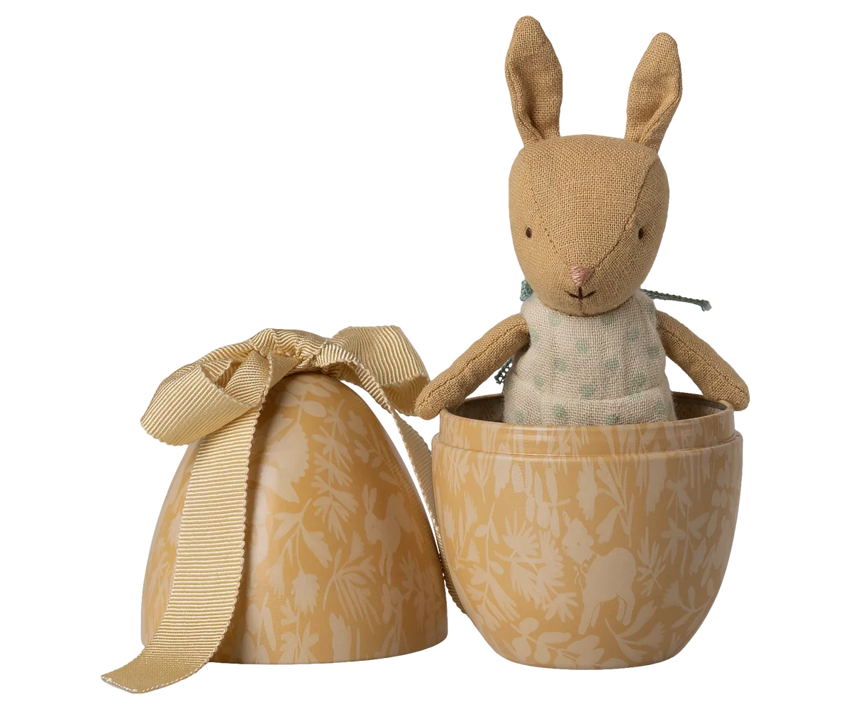 Œuf de Pâques Maileg lapin Micro Petit – Jaune crème 