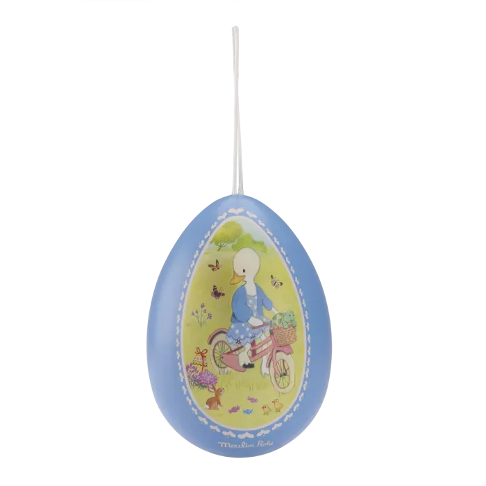 Œuf en métal bleu Moulin Roty La Grande Famille 