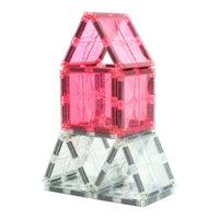 pack glitter transparant/rose 16 Pièces tuile magnetique - cleverclixx CC-3029 6152121374356