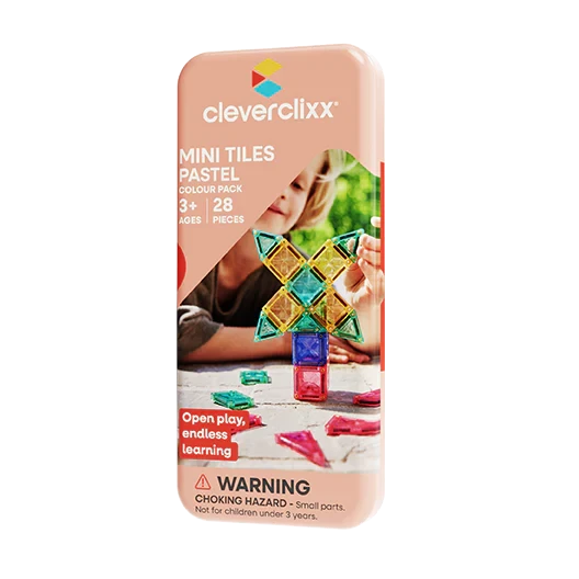 pack pastel 28 Pièces mini tuile magnetique - cleverclixx