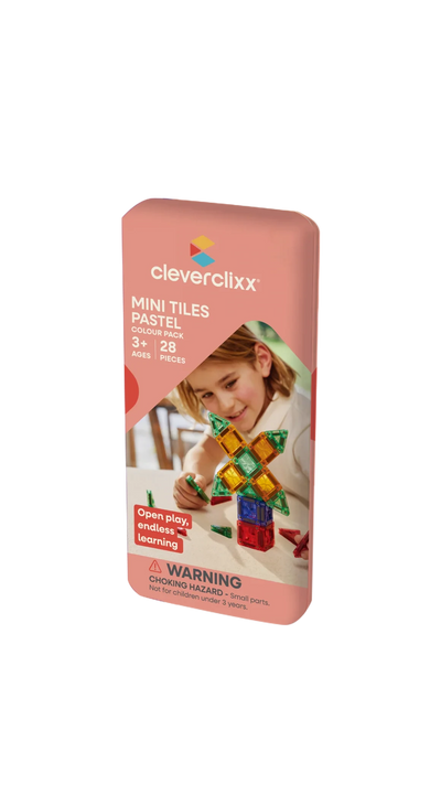 pack pastel 28 Pièces mini tuiles magnetique - cleverclixx