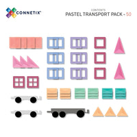 Pack transport pastel 50 pièces tuiles magnetiques - CONNETIX CT-P-00050-TR 850036293460