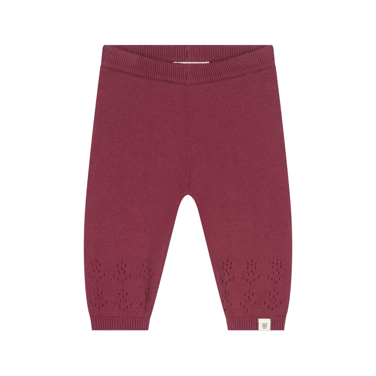 Pantalon bébé en maille rouge foncé – A Tiny Story
