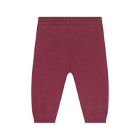 Pantalon bébé en maille rouge foncé d’A Tiny Story – vue 2