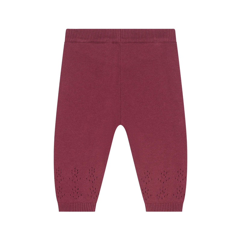 Pantalon bébé en maille rouge foncé – A Tiny Story