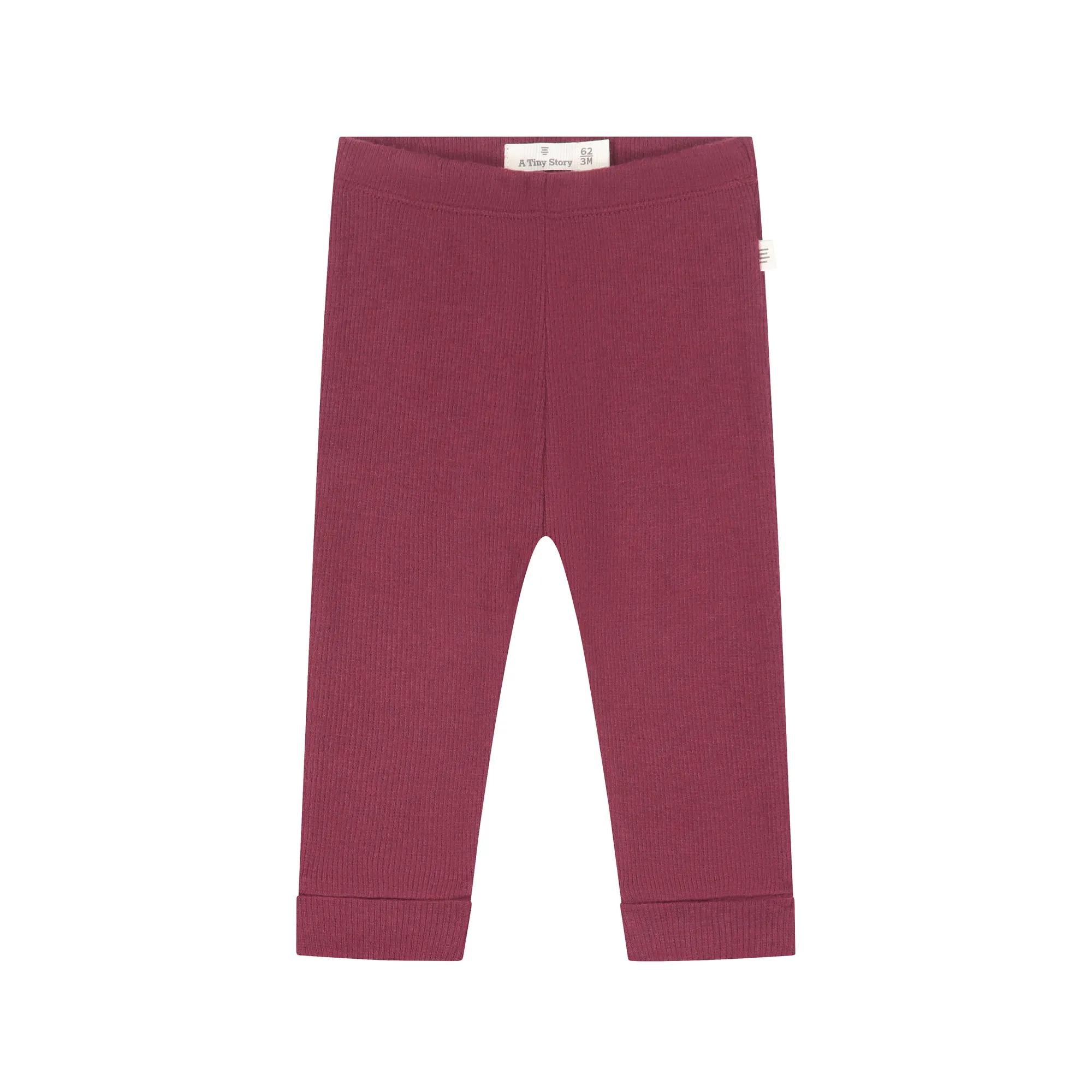 Pantalon bébé rouge foncé d’A Tiny Story