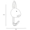 Patère peluche Lapin blanc - Wild & Soft ws5056 5425023077344
