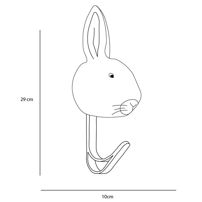 Patère peluche Lapin blanc - Wild & Soft ws5056 5425023077344