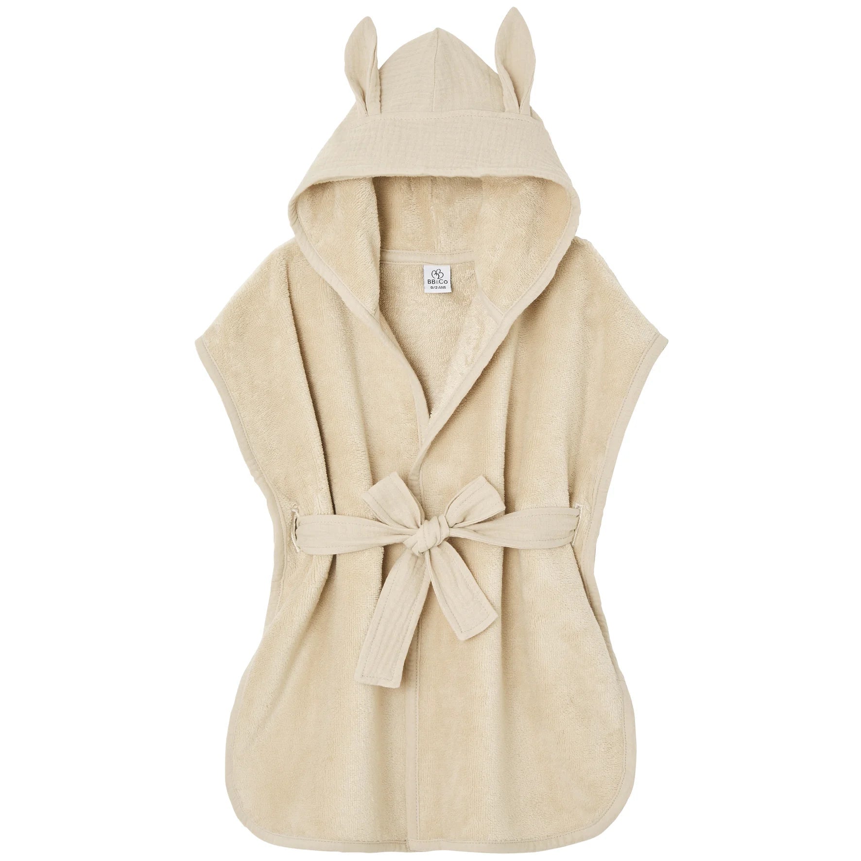 Peignoir bambou et gaze 0-2 ans biscuit - BB&CO PEIB11 3662159043313