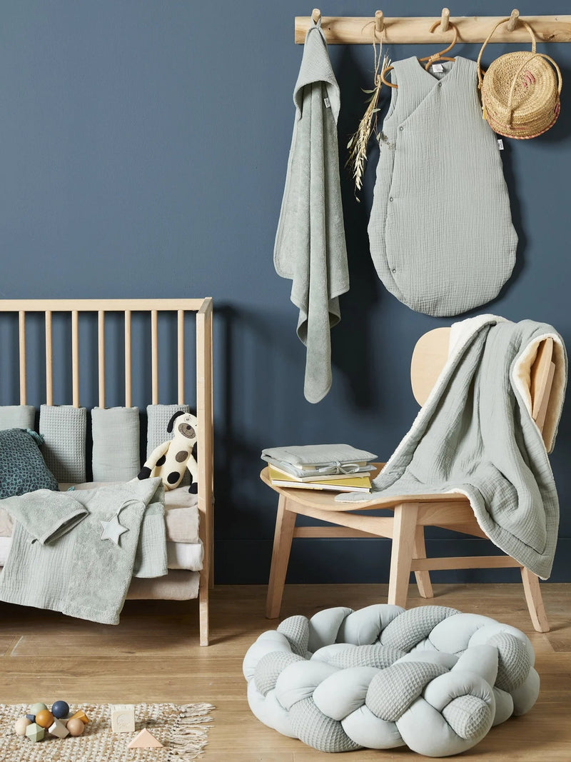 Peignoir bambou et gaze 2-4 ans vert de gris - BB&CO PEIB09T2 3662159036988