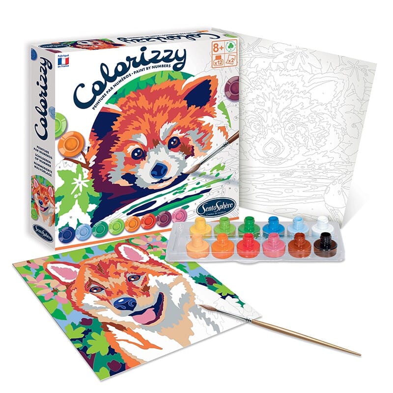 peintures par numéros Colorizzy Panda Roux Shiba - SENTOSPHERE 4512 3373910045124