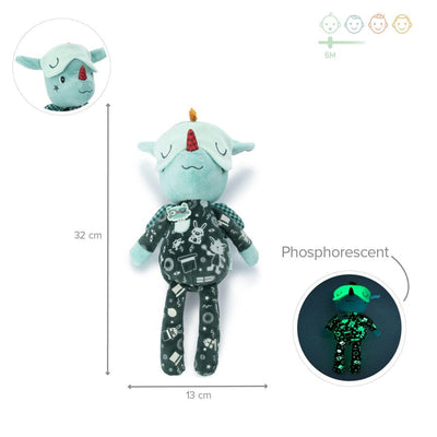 peluche ami de la nuit joe le dragon - LILLIPUTIENS 83447 5414834834475
