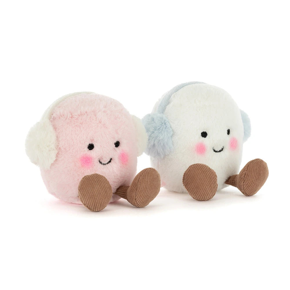 peluche Amuseables Toastie rose et blanc Marshmallows - JELLYCAT