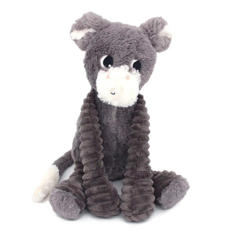Peluche âne Poitou maman et son bébé gris Les Ptipotos - DEGLINGOS 76030 4895242702821