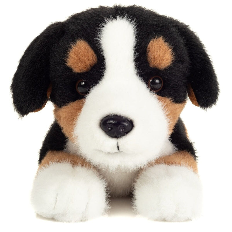 Peluche bouvier bernois allongé 32 cm Teddy Hermann