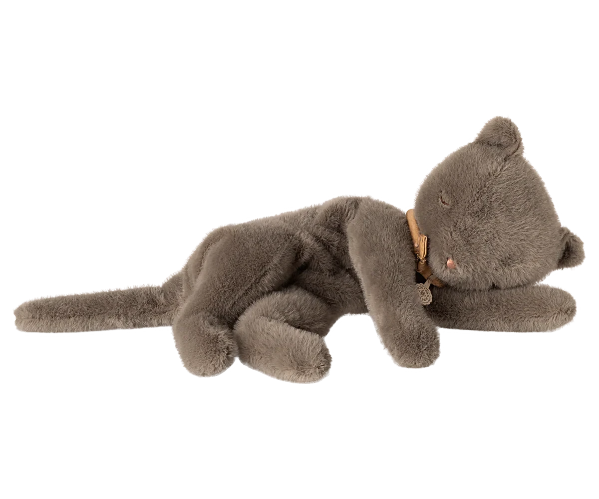 Peluche chaton endormi medium gris - MAILEG 16-5996-01 5707304149538