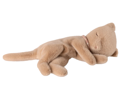 Peluche chaton endormi petit crème pêche - MAILEG 16-6995-00 5707304150398