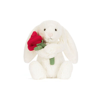 peluche cream bunny with rose - JELLYCAT BB6ROSE 670983165760