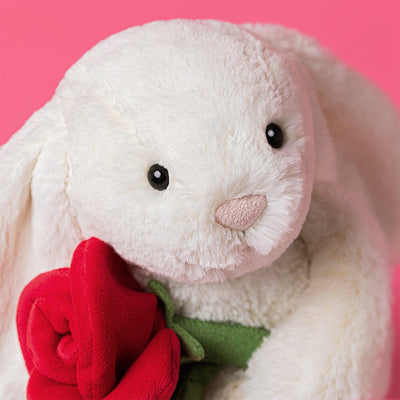 peluche cream bunny with rose - JELLYCAT BB6ROSE 670983165760