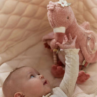 Peluche d'activités flamant rose - Newborn - LITTLE DUTCH