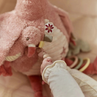 Peluche d'activités flamant rose - Newborn - LITTLE DUTCH