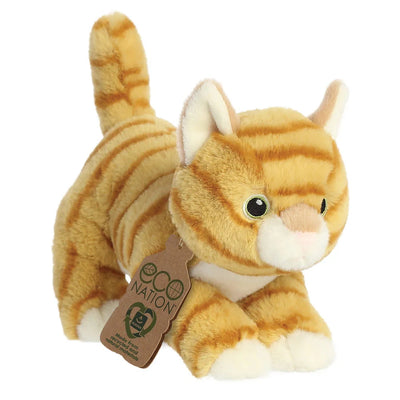 peluche eco nation chat tigré orange - AURORA 35048 5034566350489