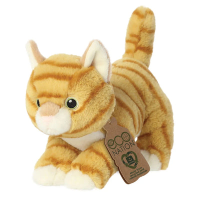 peluche eco nation chat tigré orange - AURORA 35048 5034566350489