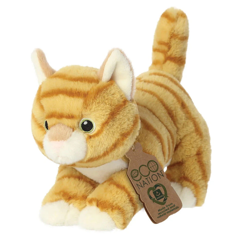 peluche eco nation chat tigré orange - AURORA 35048 5034566350489