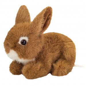 peluche Lapin assis brun 17 cm - TEDDY HERMANN 93741 4004510937418