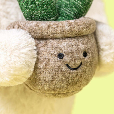 peluche lapin Cream Bunny with Plant - JELLYCAT
