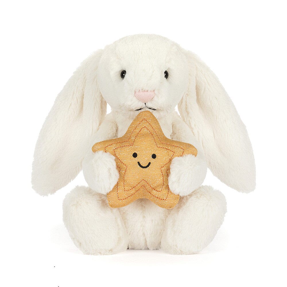 peluche lapin Cream Bunny with star - JELLYCAT