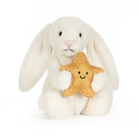 peluche lapin Cream Bunny with star - JELLYCAT
