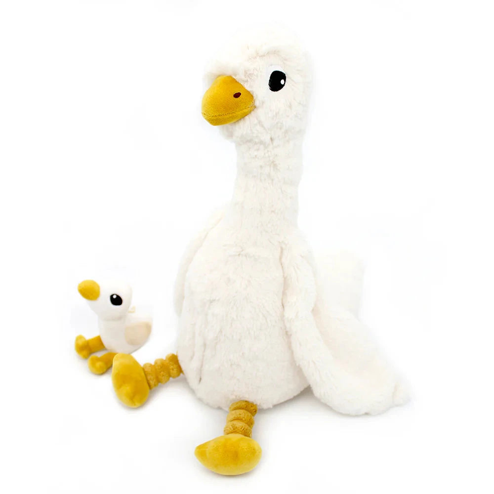 Peluche oie Jébongou maman et son bébé blanc Les Ptipotos - DEGLINGOS 76000 4895242702784