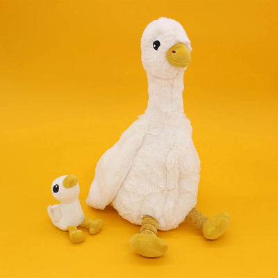 Peluche oie Jébongou maman et son bébé blanc Les Ptipotos - DEGLINGOS 76000 4895242702784