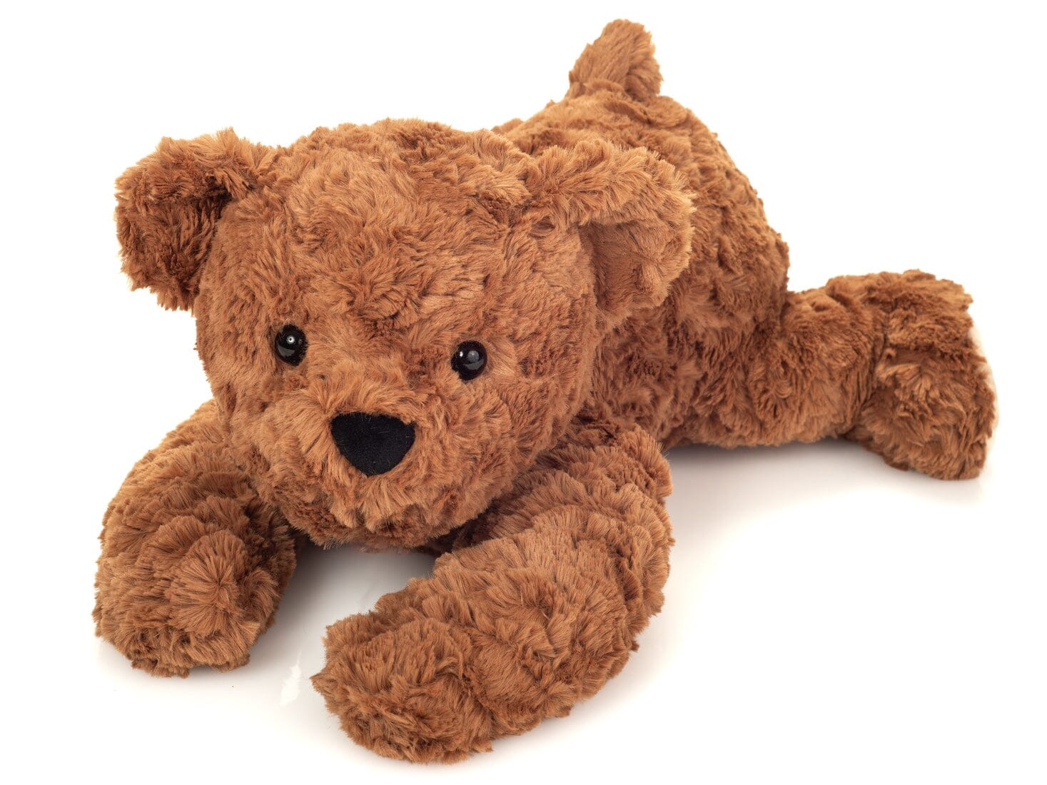 Peluche ours allongé brun 40 cm Teddy Hermann