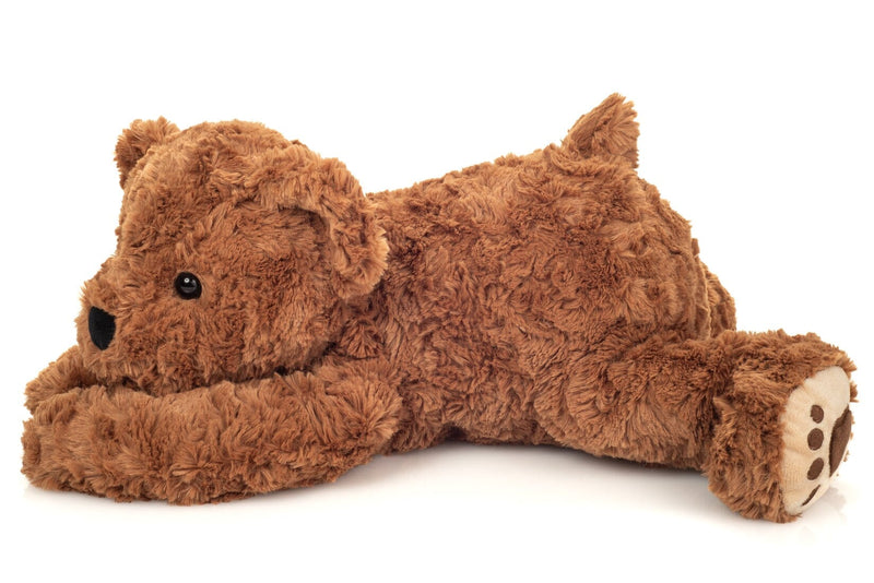 Peluche ours allongé brun 40 cm Teddy Hermann