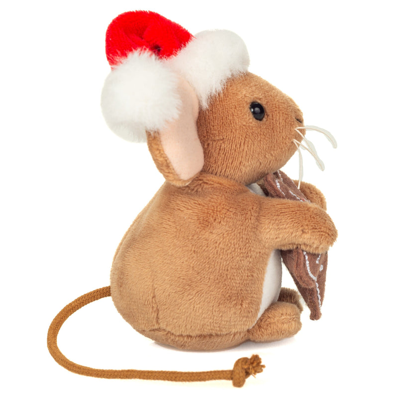Peluche souris de Noël avec biscuit 11 cm – Teddy Hermann 