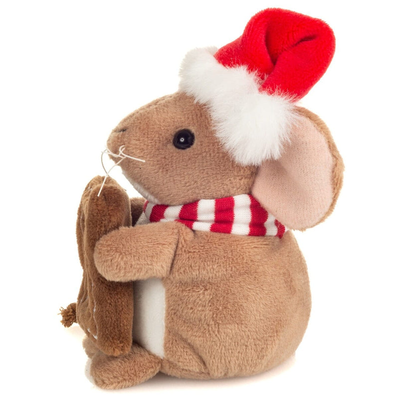 Peluche souris de Noël avec pain d’épices 11 cm Teddy Hermann