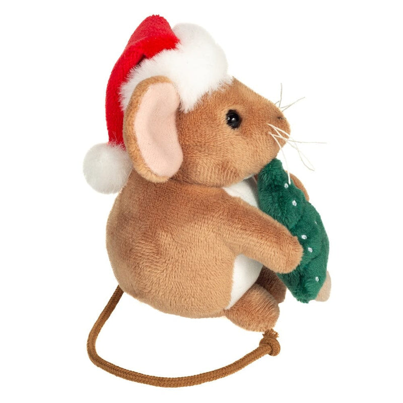 Peluche souris de Noël avec sapin 11 cm Teddy Hermann