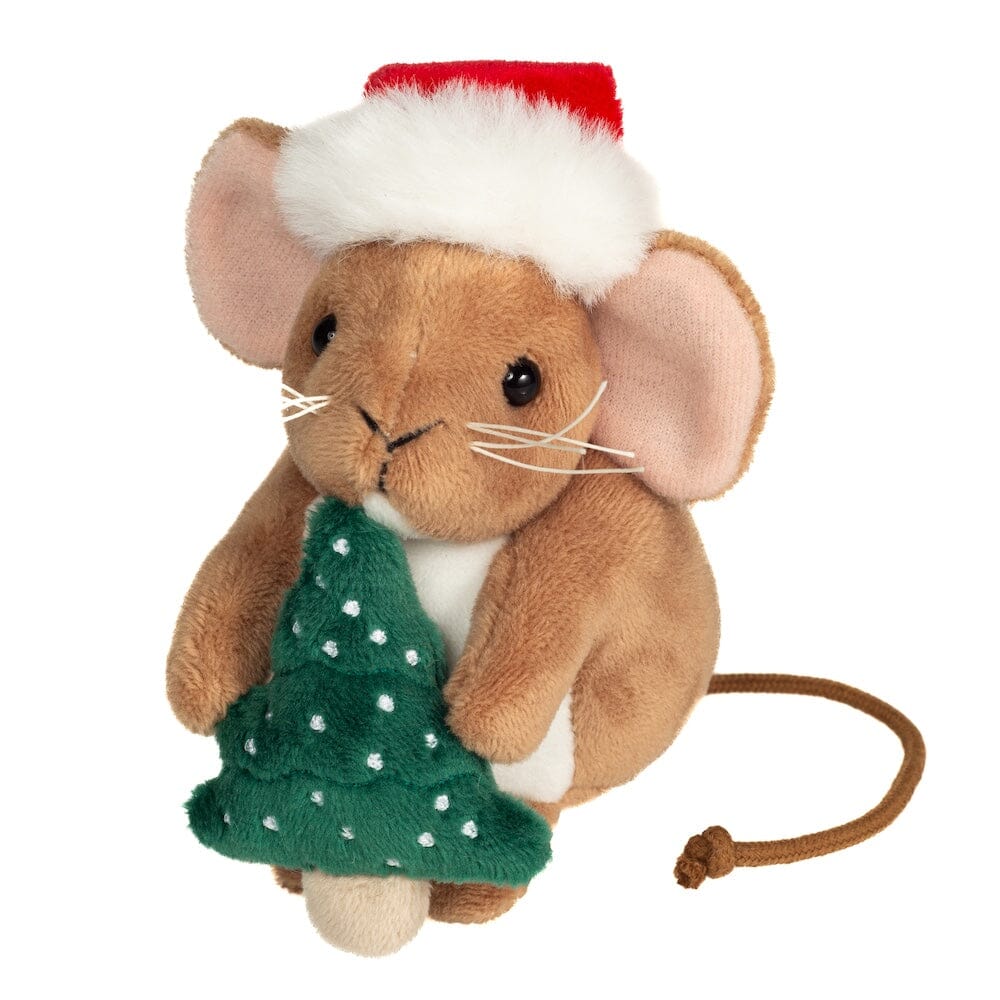 Peluche souris de Noël avec sapin 11 cm Teddy Hermann