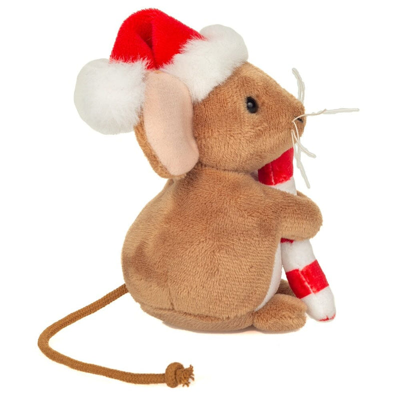 Peluche souris de Noël avec sucre d’orge 11 cm Teddy Hermann