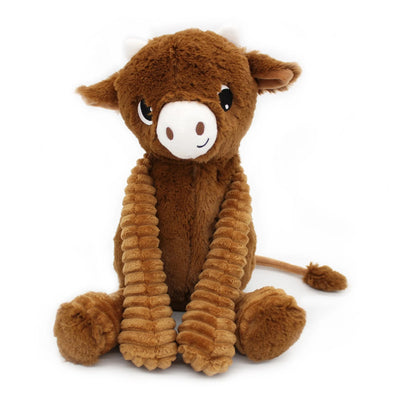 Peluche vache Hindou maman et son bébé marron cassonade Les Ptipotos - DEGLINGOS 76050 4895242702869