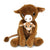 Peluche vache Hindou maman et son bébé marron cassonade Les Ptipotos - DEGLINGOS 76050 4895242702869