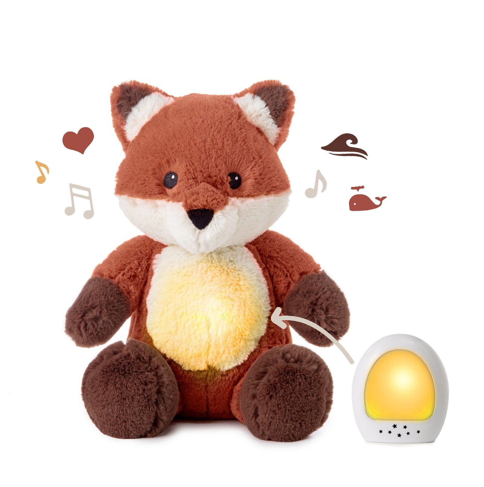 Peluche veilleuse musicale renard Milo LoveLight de Cloud b