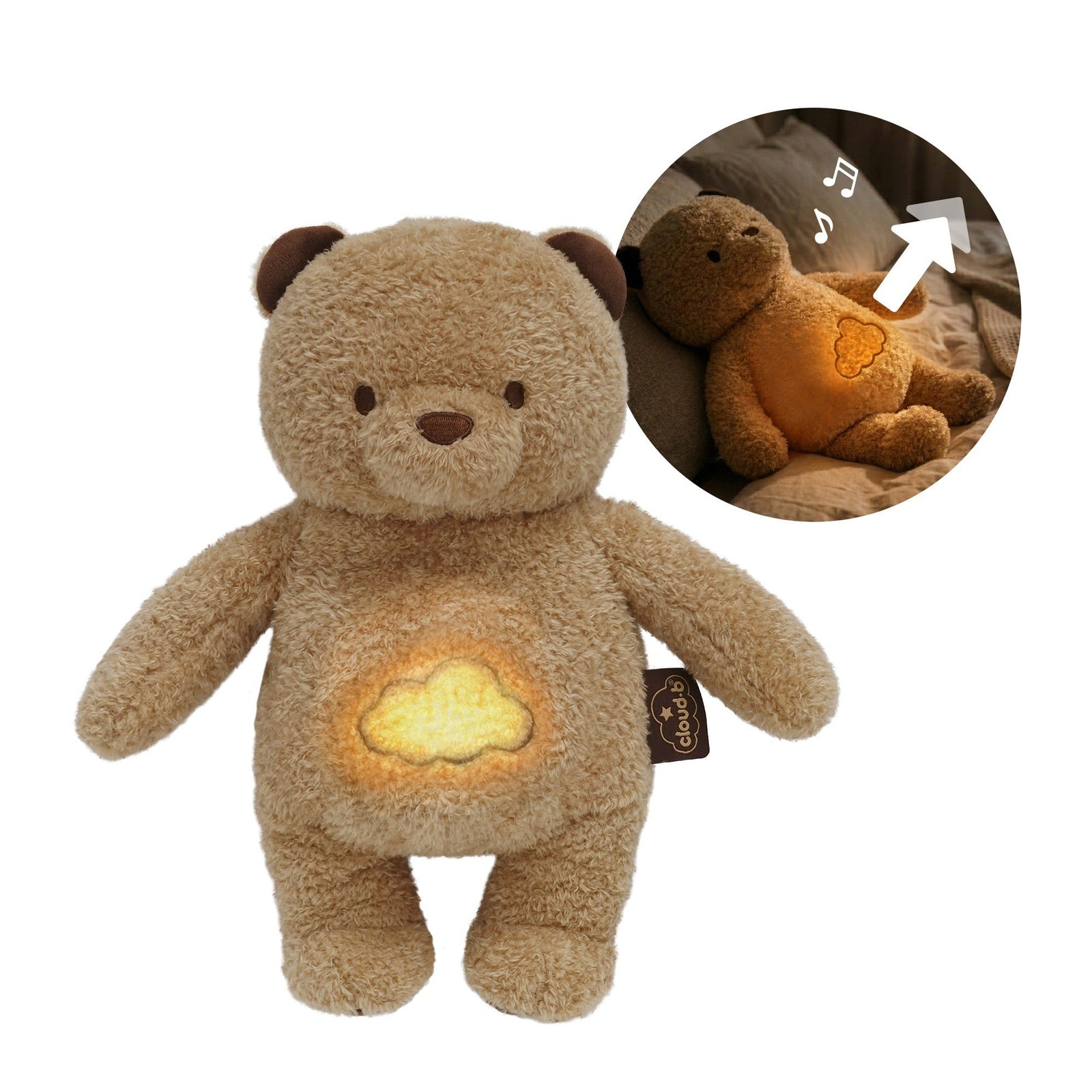 Peluche veilleuse ourson qui respire Cookie de Cloud b
