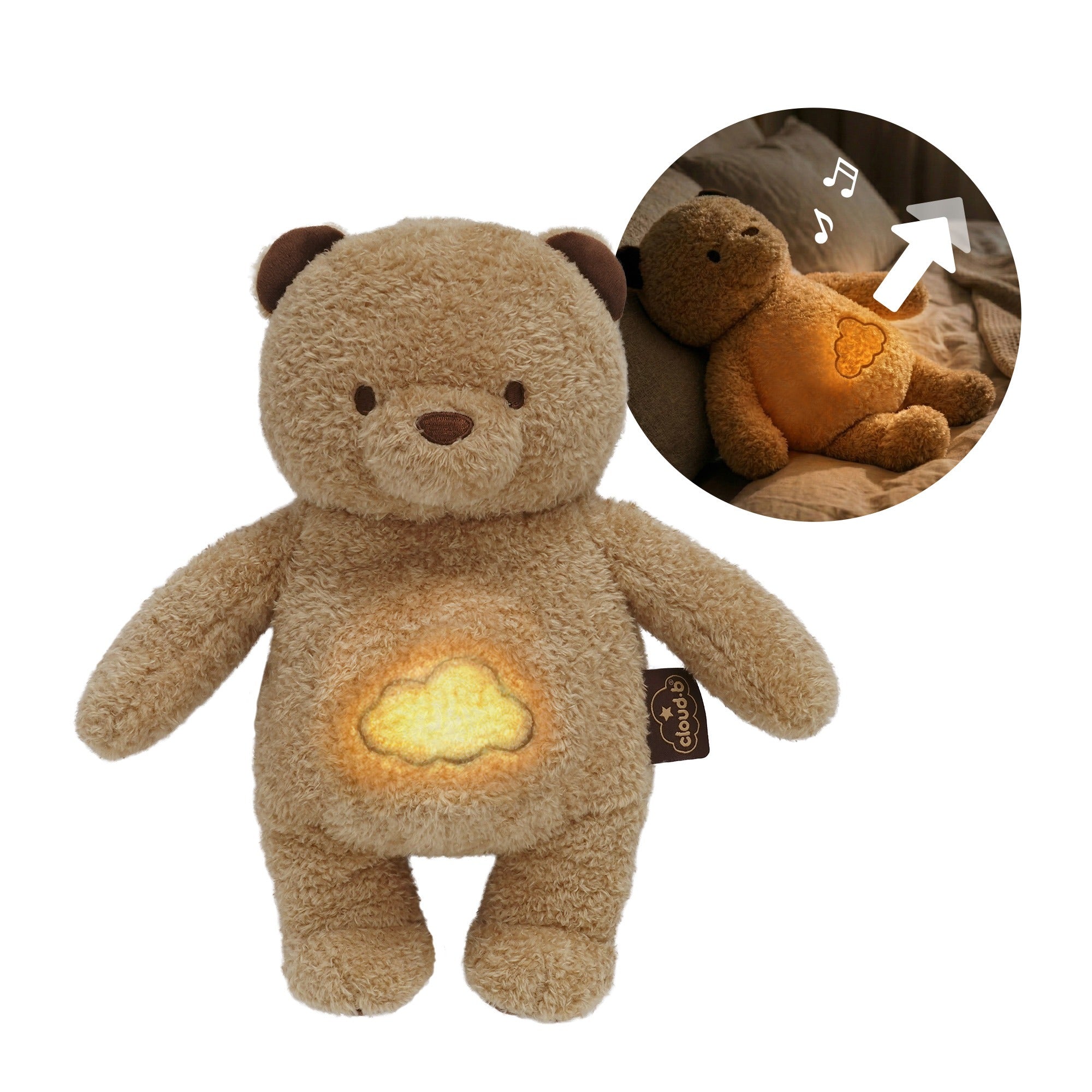 Peluche veilleuse ourson qui respire Cookie de Cloud b