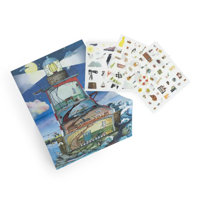 phare avec décalcomanies le jardin du moulin - Moulin Roty 712444 3575677124443