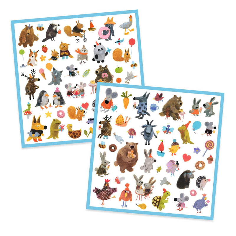 pochette stickers fluffy friends - DJECO 