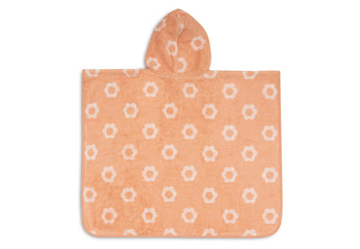 Poncho de bain éponge jacquard reversible flower - JOLLEIN